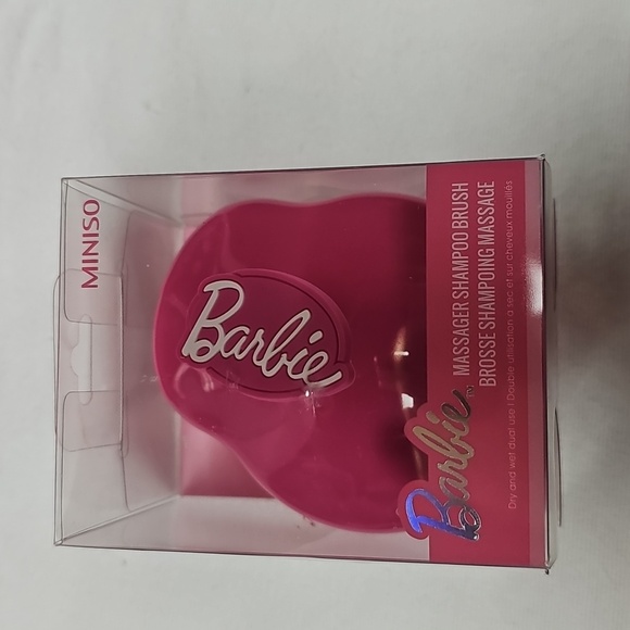 Barbie Miniso Comfort Massager Shampoo Brush Pink Compact Portable Travel - Picture 3 of 4